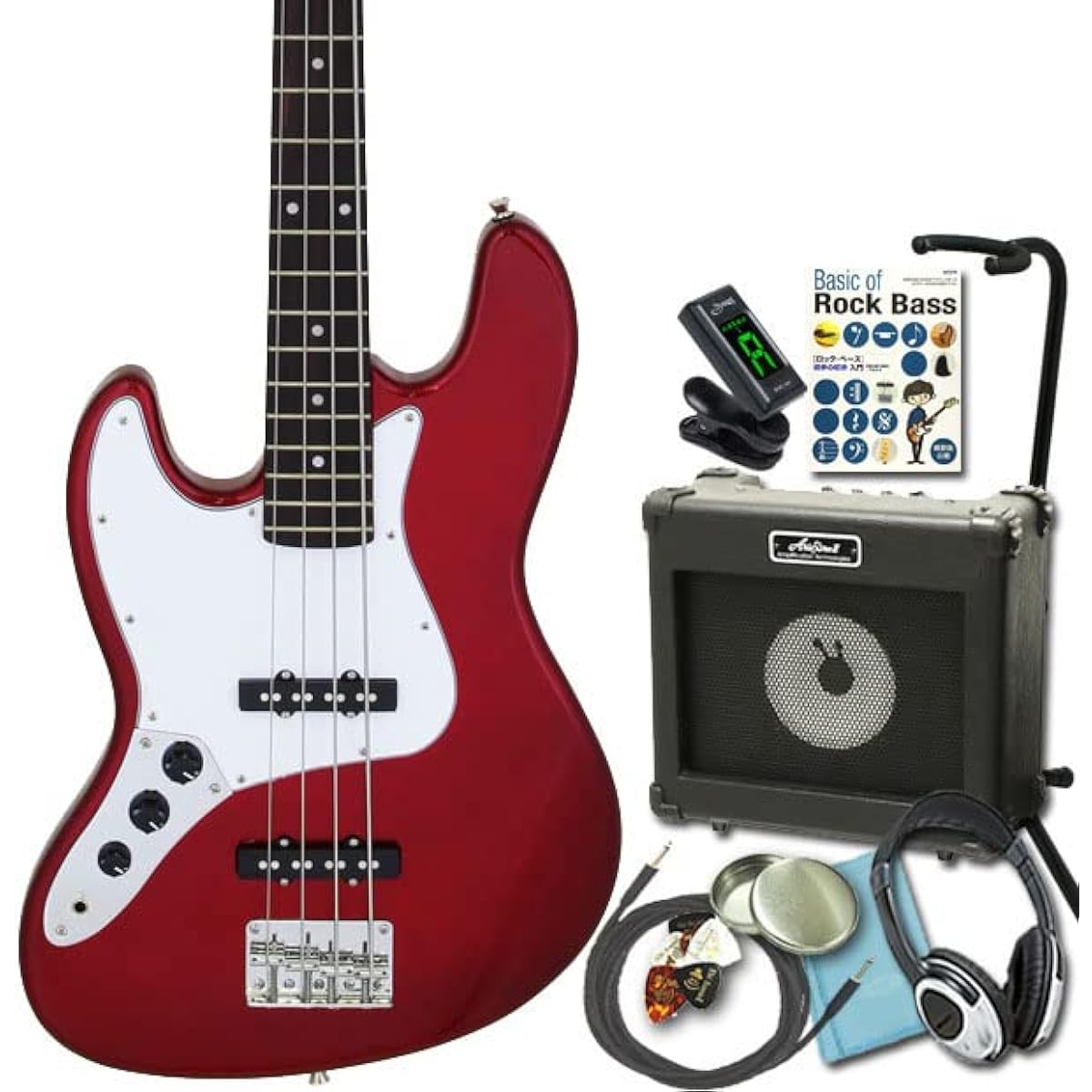 Bass Beginner's Guide Legend LJB-Z LH CA Legend Jazz Bass Type Left Handed Model 13 Piece Set