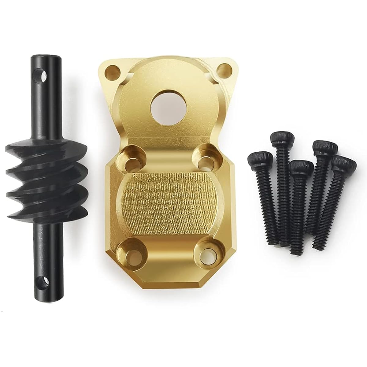 RC-Hub Brass Diff Cover and Axle Gear 6X6 Rear Axle Conversion for 1/24 Axial SCX24 Deadbolt C10 Bronco RC Crawler Car