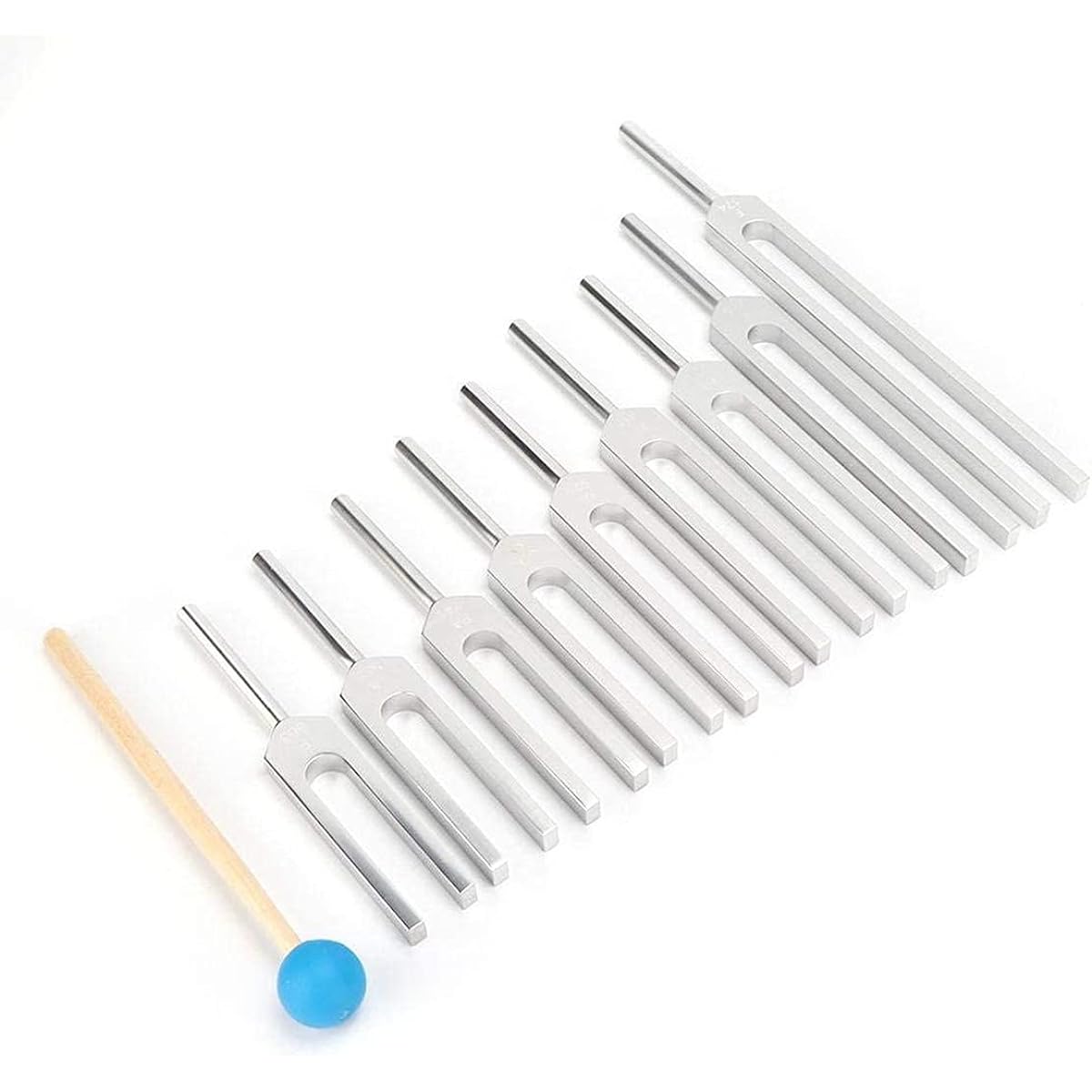Tuning fork sound healing therapy tool set 9pcs 174/285/396/417/528/639/741/852/963HZ