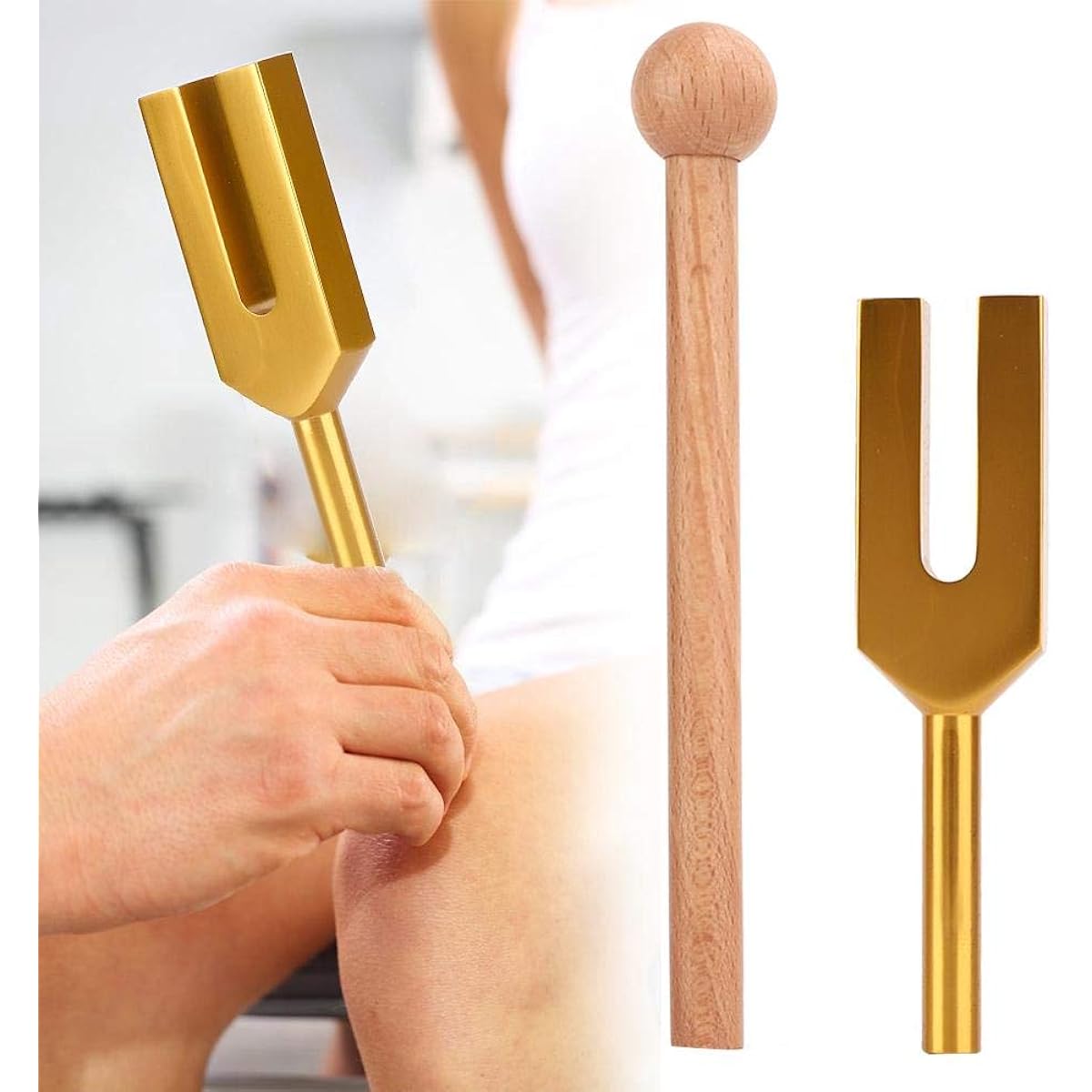 Brrnoo Tuning Fork Set 4096hz Tuning Fork Meditation Tuning Energy Fork with Hammer Tuning Fork Sound Healing DNA Repair Violin/Guitar/Piano Tune Fork