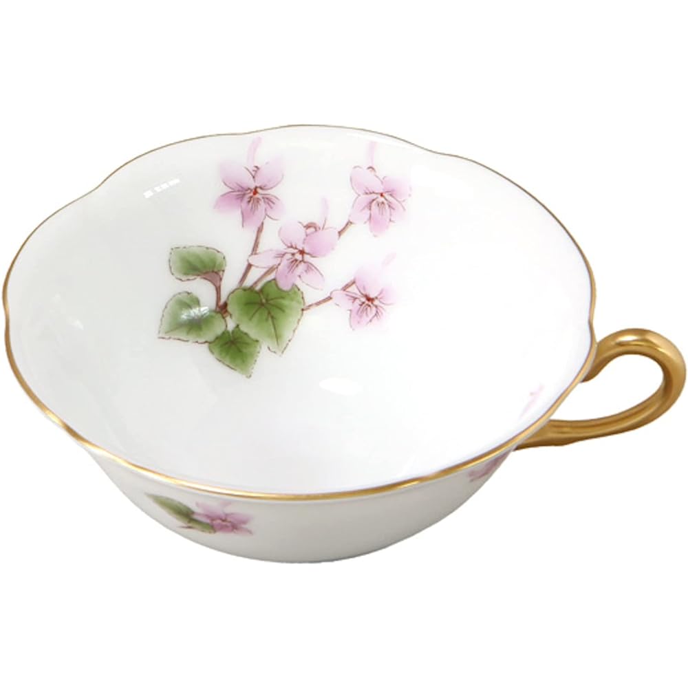 Okura Toen <Limited to directly managed stores> Hana Violet Series 1st "Nagahashi Violet" Flavored Tea Cup & Saucer 94C/C260-1