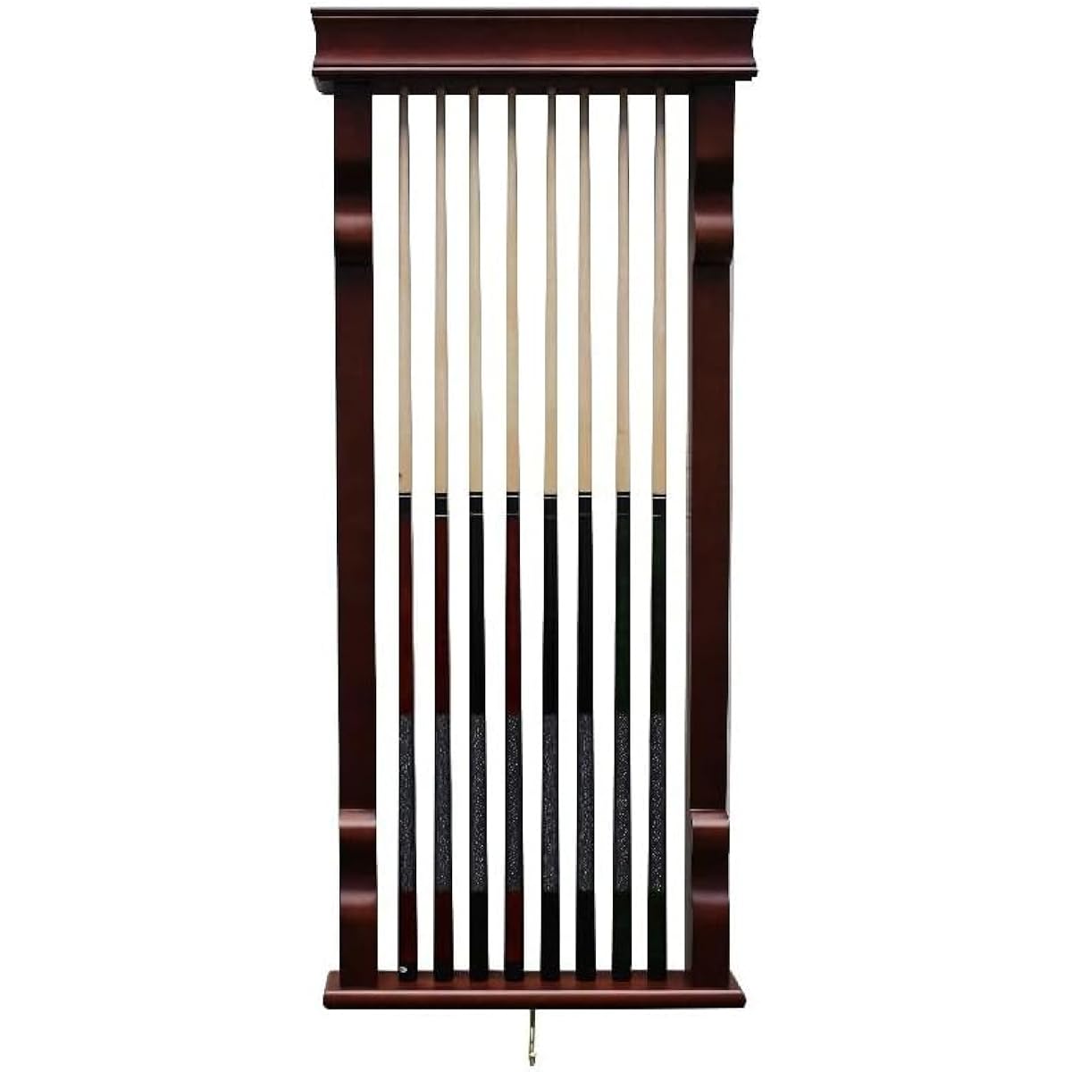 [Hathaway] HATHAWAY Vintage Wall Billiard Pool Cue Rack, Mahogany BG2571M [Parallel Import]