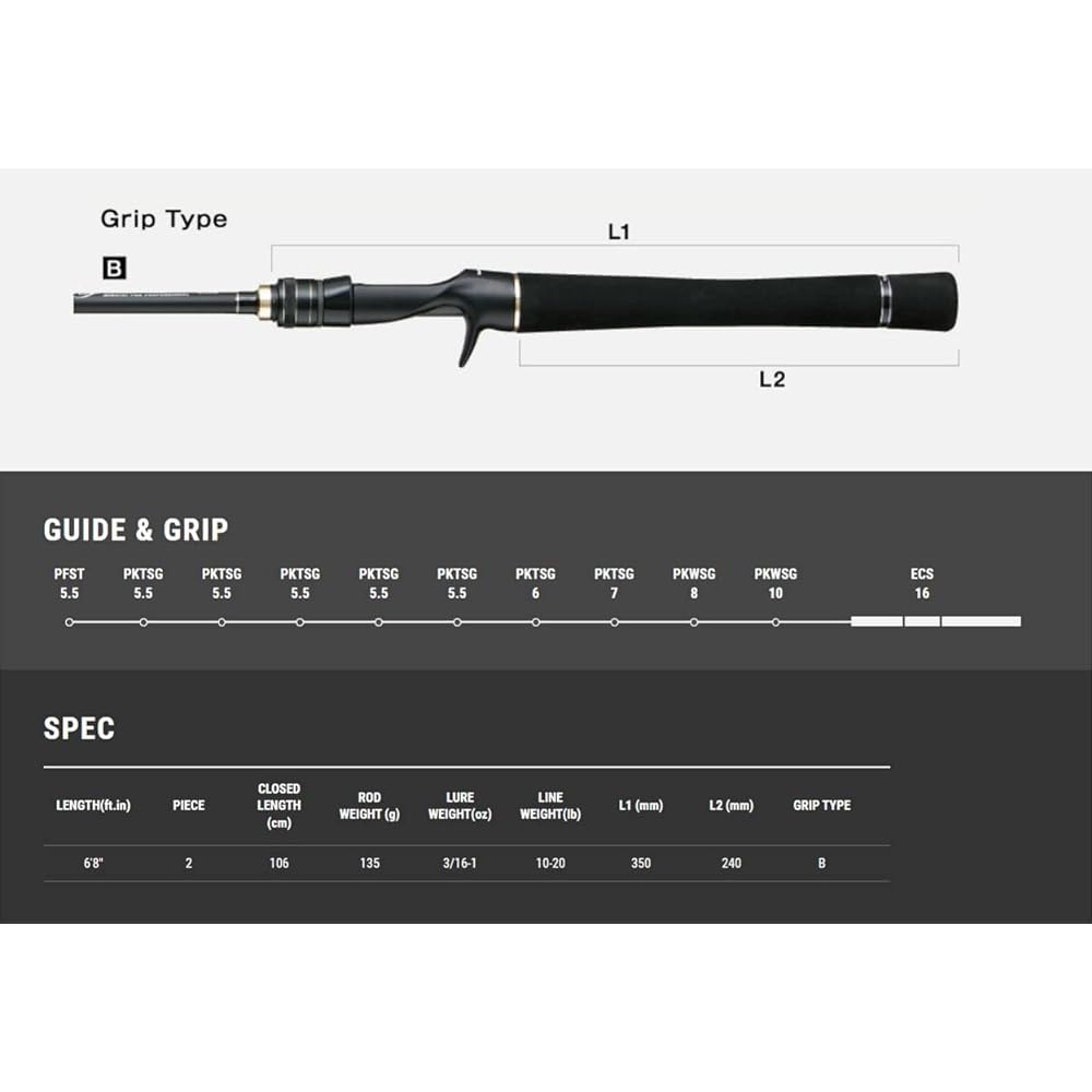 Tailwalk Rod Full Range C68MH/CC 15677