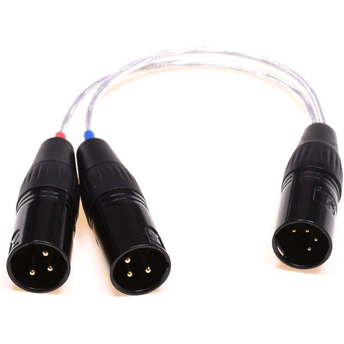 GAGACOCC Dual 3 Pin XLR Male to 4 Pin XLR Male Balanced Audio Headphone Adapter