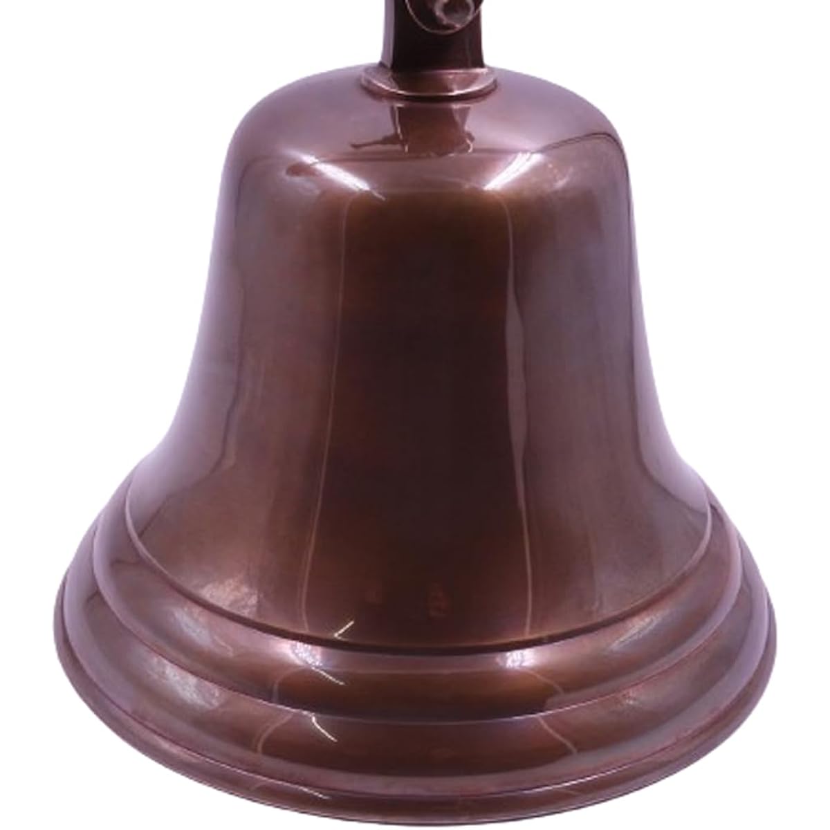 The Metal Magician 7" Solid Brass Wall Mounted Ship Hanging Bell Antique Brass Bell for Reception School Outdoor Indoor Dinner Church