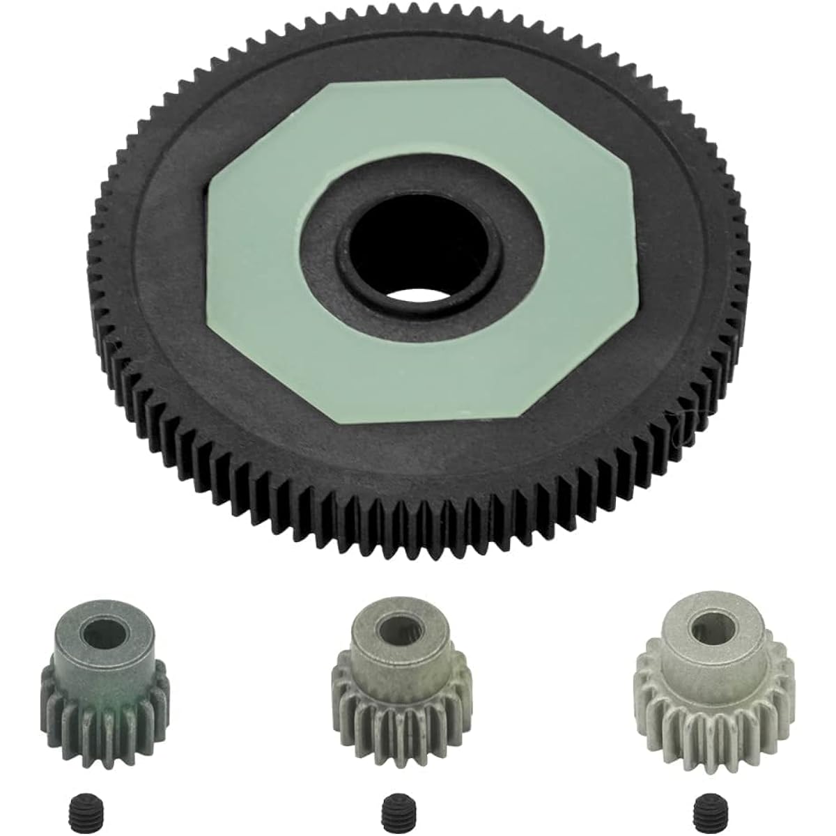 OGRC All Metal Steel 48DP 91T Spur Gear Differential Gear Complete Slipper and 17T 19T 21T Pinion Gear Set for 1/10 Arrma Senton 4X4 550/Typhon 4X4 550/Granite 4X4 550 RC Truck Replacement ARA311030