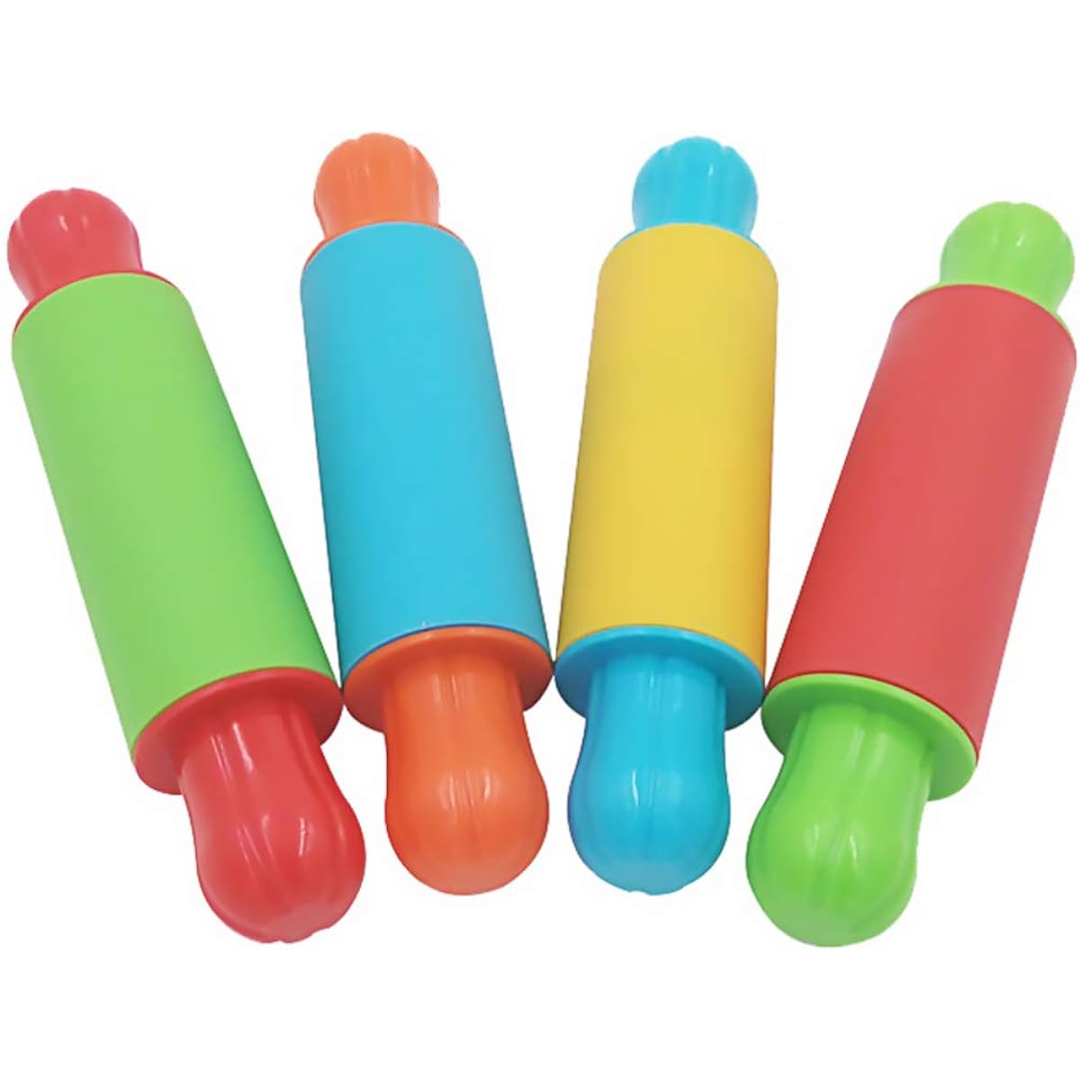 NUOBESTY 4pcs Clay Rolling Pin, Soft Clay Clay Modeling Roller Stick for Kids, Clay and Dough Play Tools, Playdough Kit for Kids