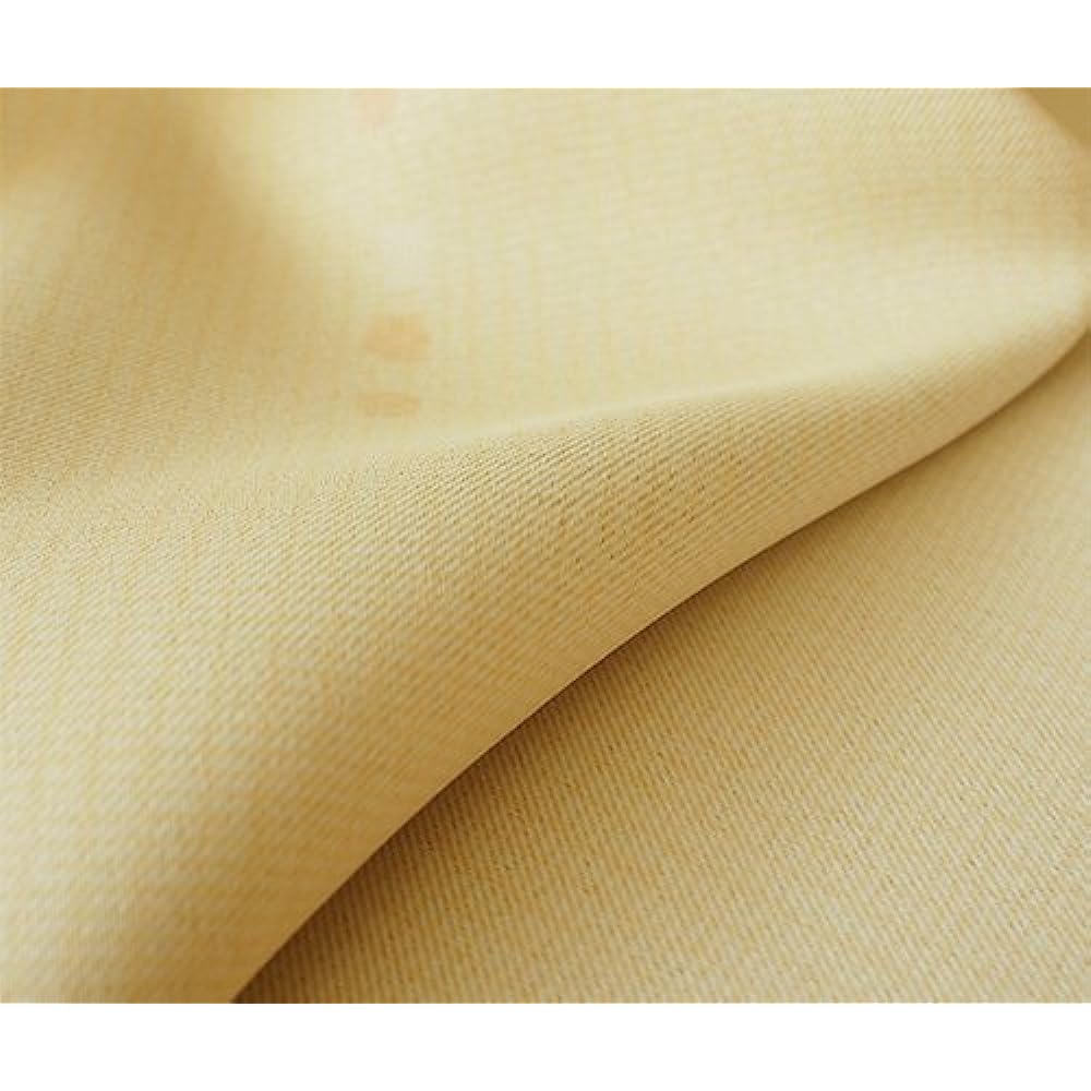 [Flame retardant/light blocking class 1] Drape curtain *Lexus (yellow) Width 150 x Length 135 cm Set of 2 thick fabrics