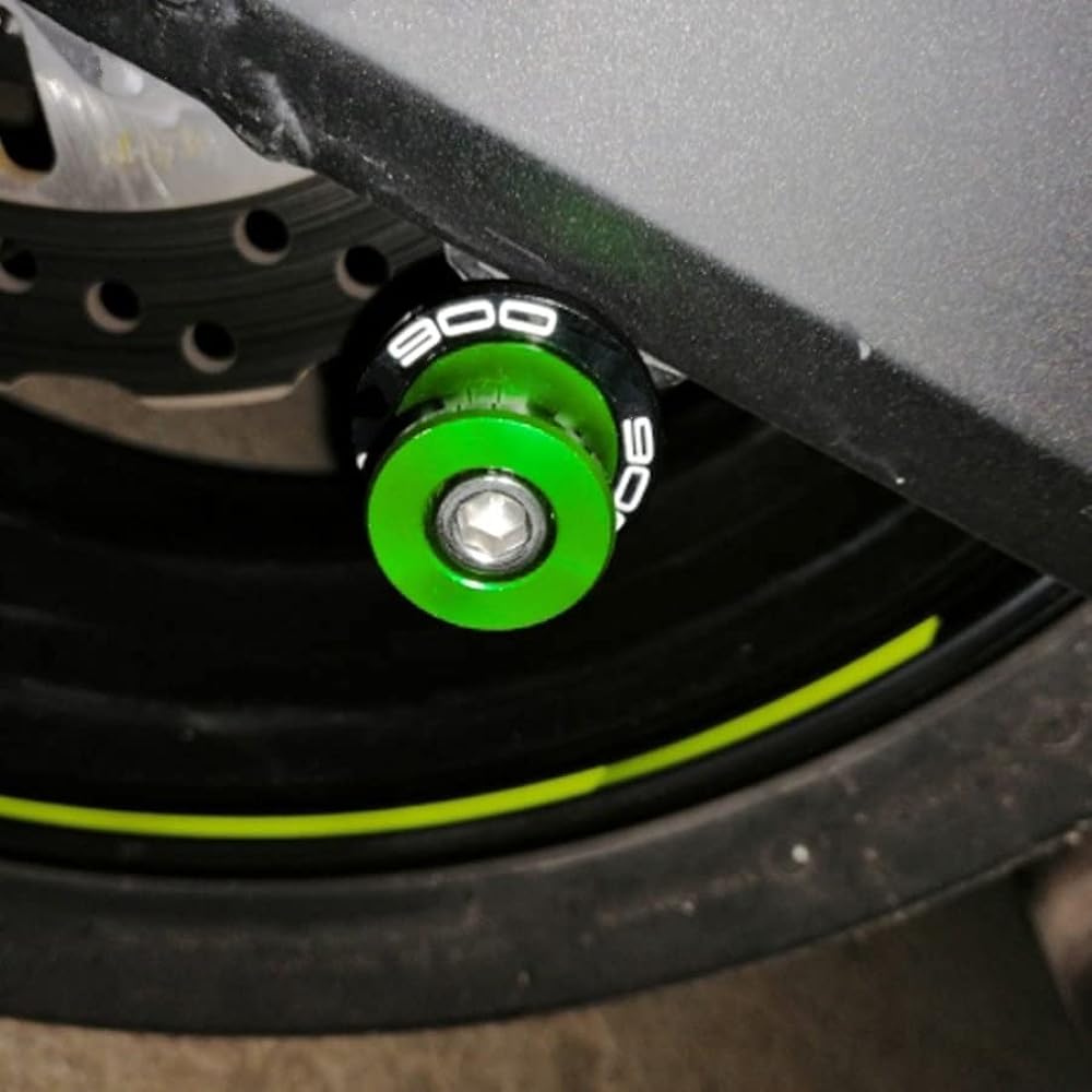 Swing Arm Spool Slider Stand 8MM For KA-WA-SA-KI Z900 Z 900 2017 2018 2019 2020 2021 2022 Motorcycle Accessories Swing Arm Spool Slider Stand Screw (Color: Green)