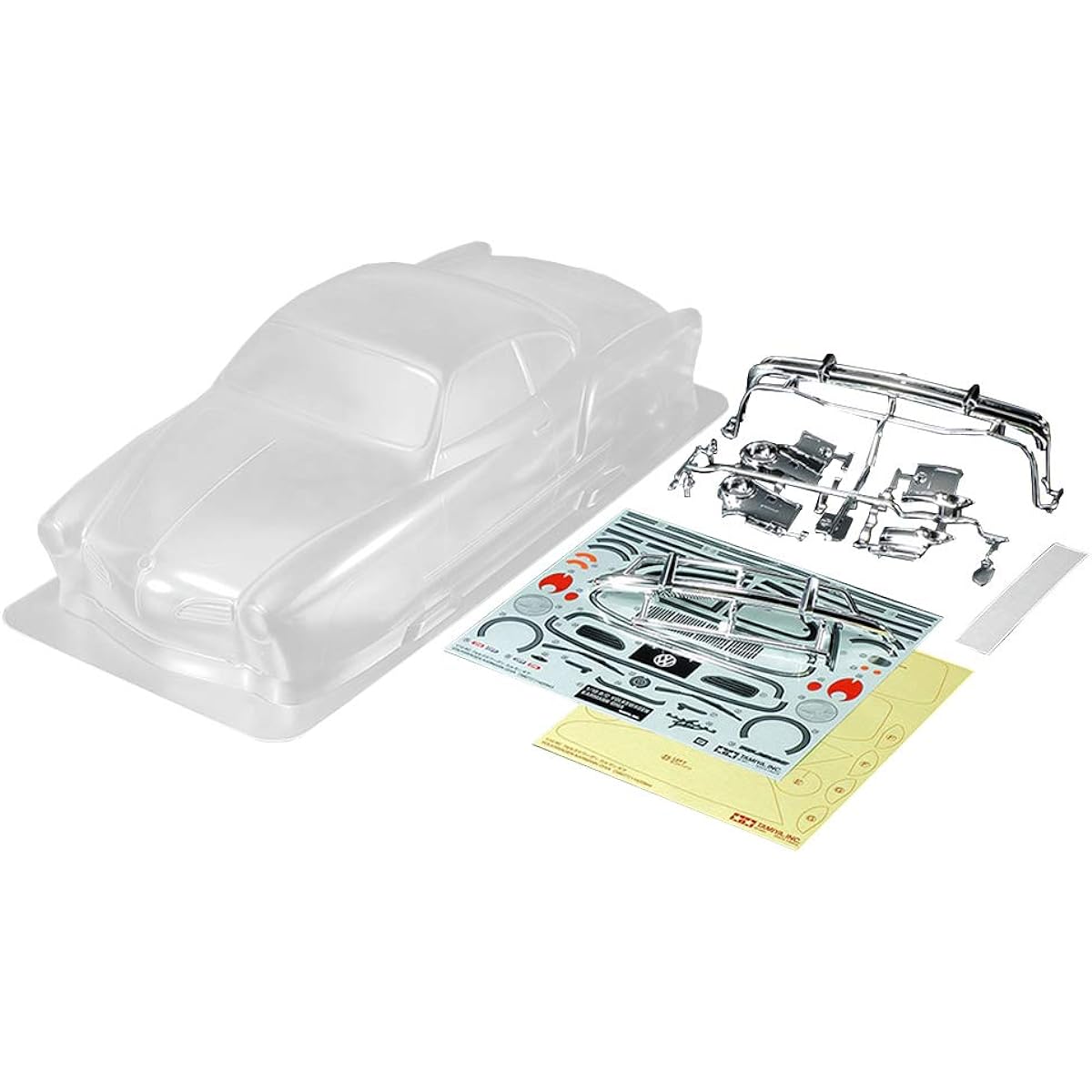 Tamiya RC Spare Parts No.1625 SP.1635 1/10RC Volkswagen Karmann Ghia Unpainted Clear Spare Body Set 51635