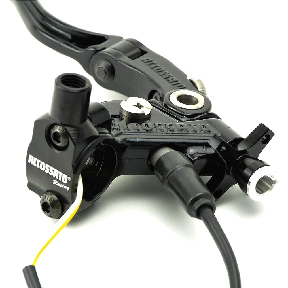 ACCOSATO Racing Clutch A Type Lever Ratio 29mm Dedicated Switch + Wire Color + Mirror Holder M10 Set Black 400-CF010-29N