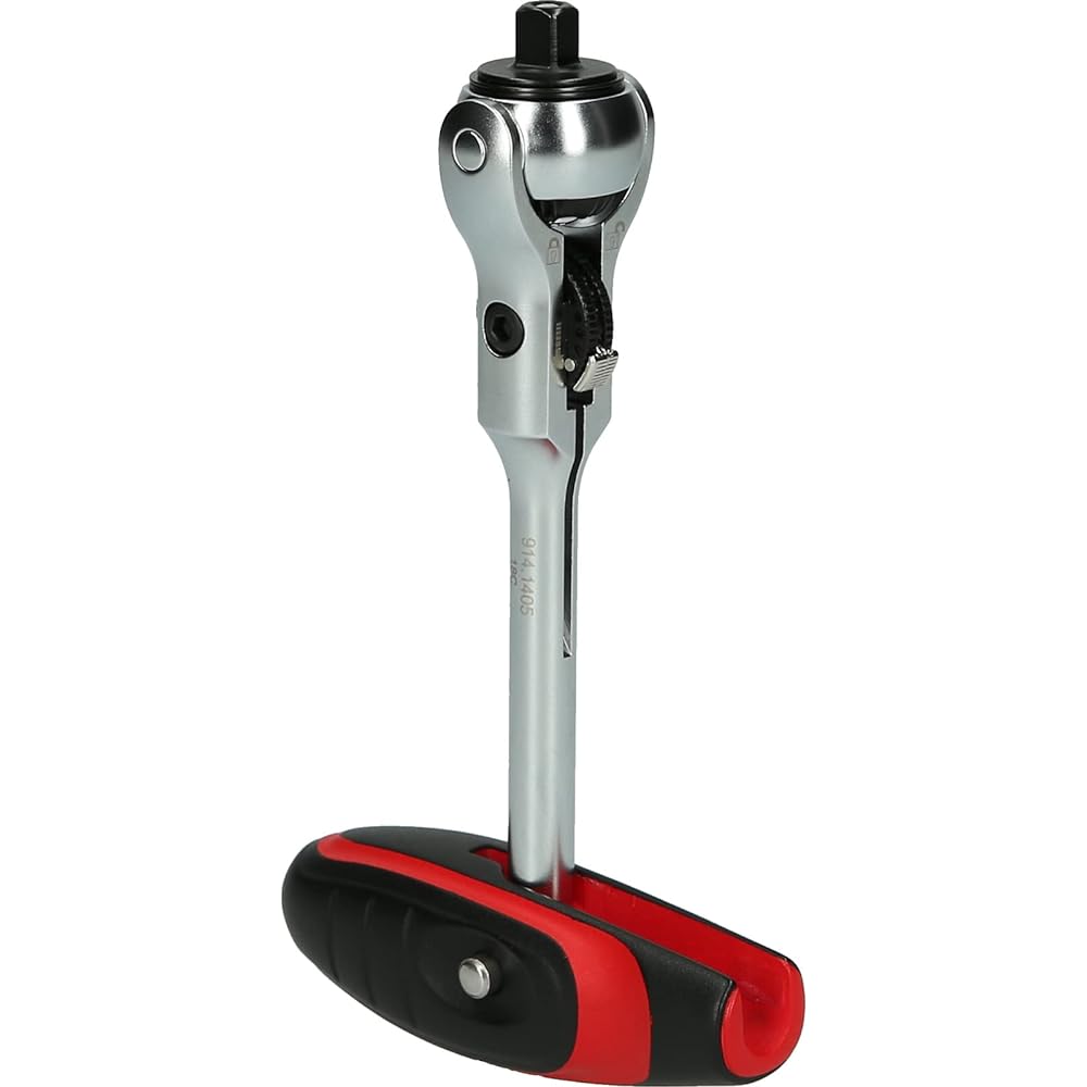 KS Tools 1/4" MODIFIX Mini T Handle Swivel Head Ratchet 72 Teeth 914.1405