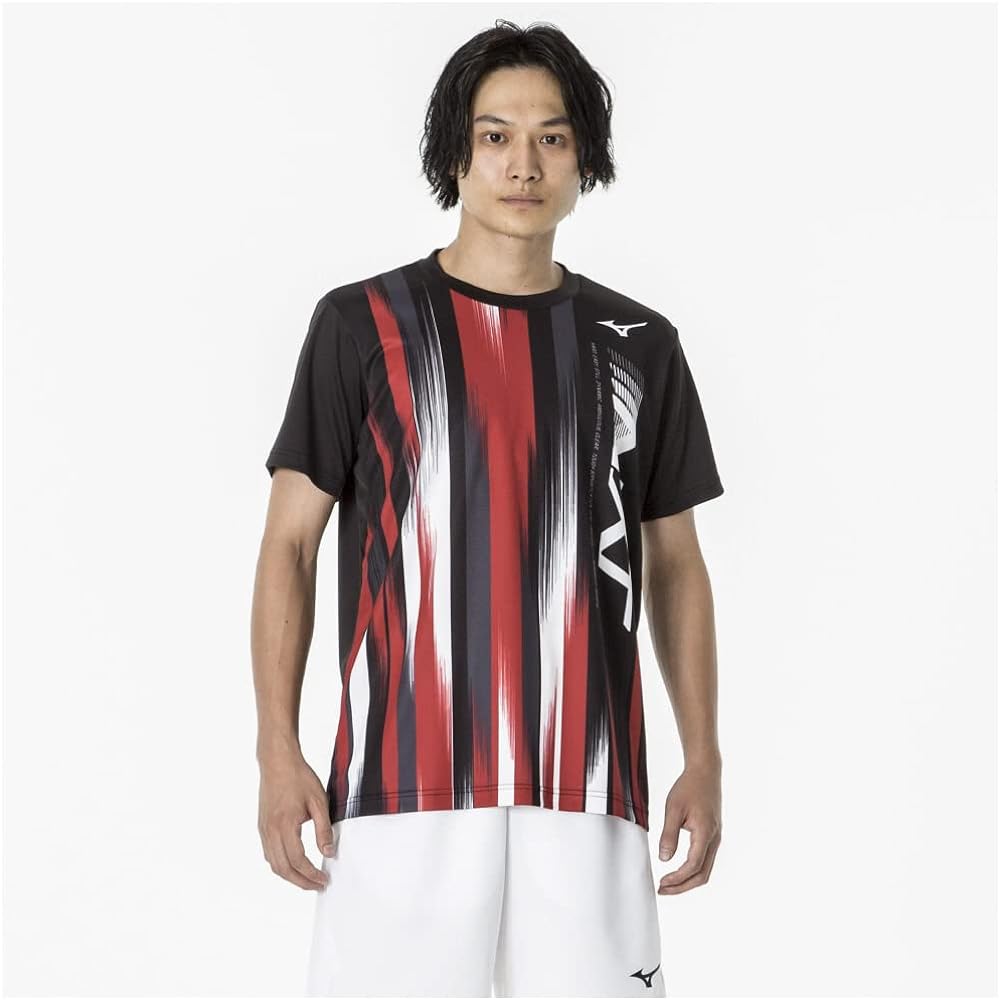 [Mizuno] Tennis Wear N-XT Practice Shirt, Short Sleeve, Sweat Absorbent, Quick Drying 62JAAZ12