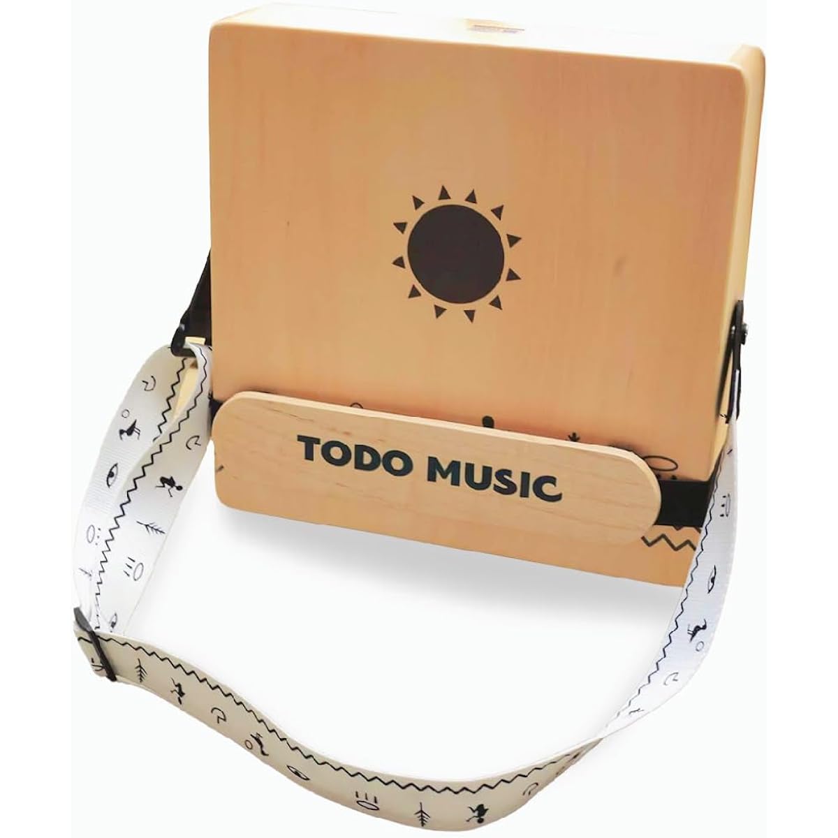 TODO Travel Cajon Box Drum Flat Hand Drum Portable Birch Wood Percussion Instrument with Adjustable Strings Carry Bag First Handmade Hand Drum Percussion