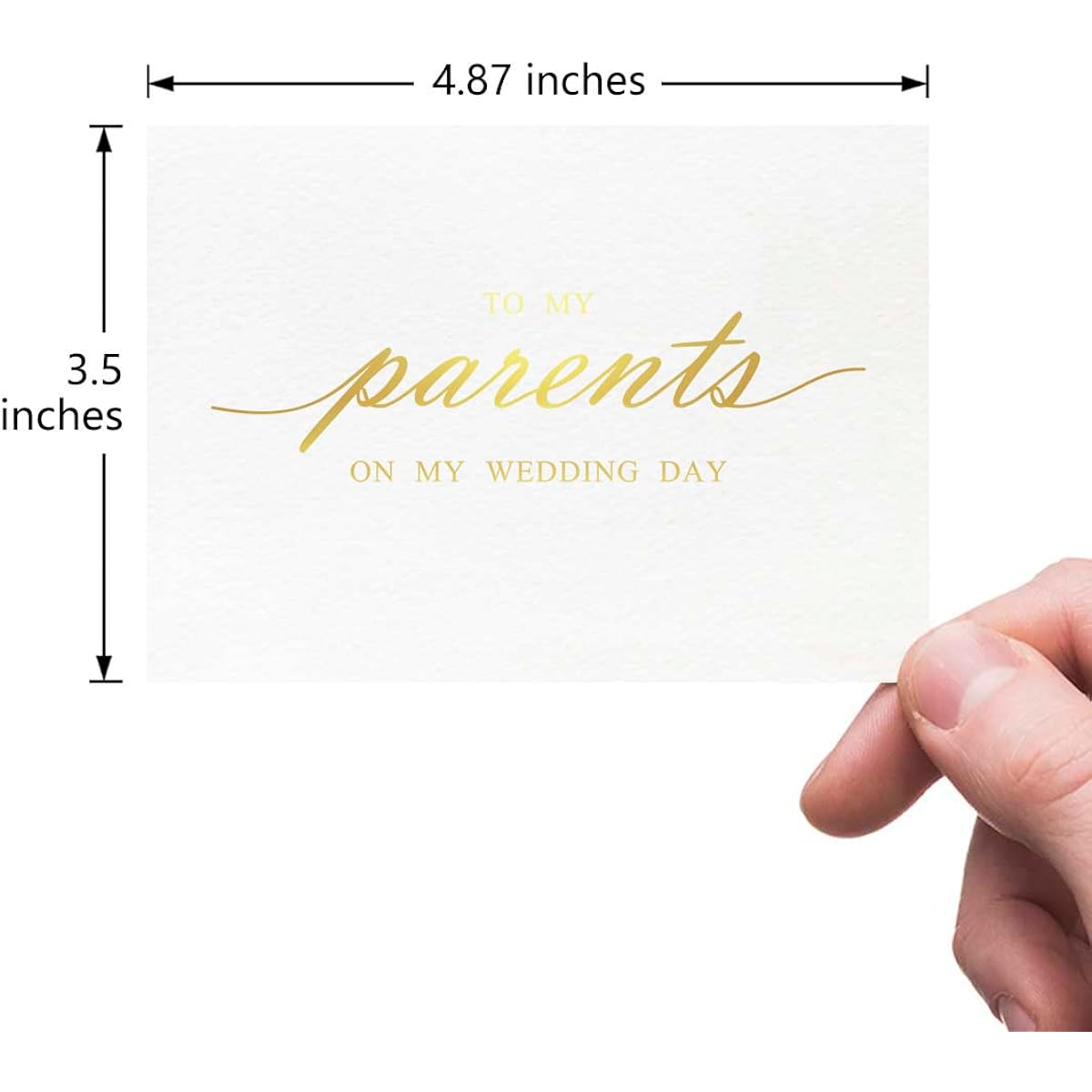 MAGJUCHE To My Parents On My Wedding Day Card, Gold Foil and Day Wedding Card for Mother