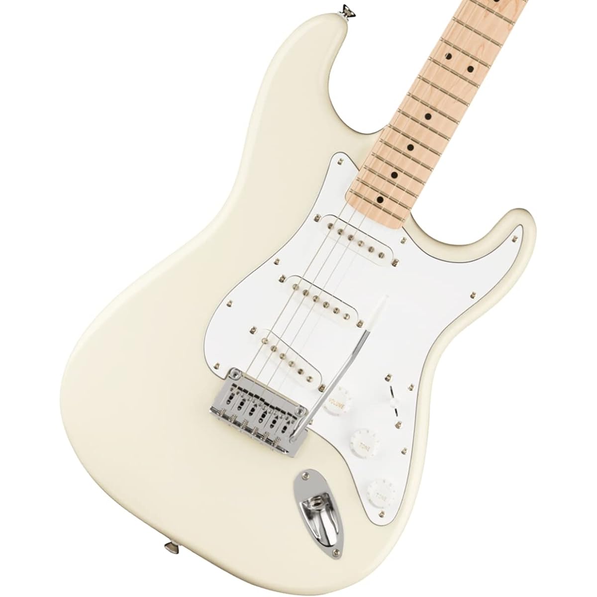 Squier by Fender/Affinity Series Stratocaster Maple Fingerboard White Pickguard Olympic White