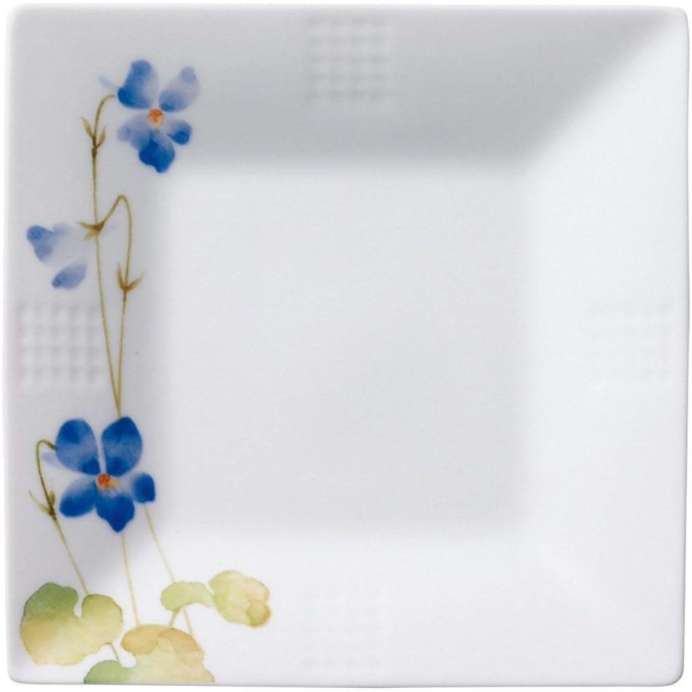 Noritake Square Plate (Picture Change Set) 15cm Azuma no Michi Microwave Safe Dishwasher Safe 5 Pieces Fine Porcelain F10194/1654-15