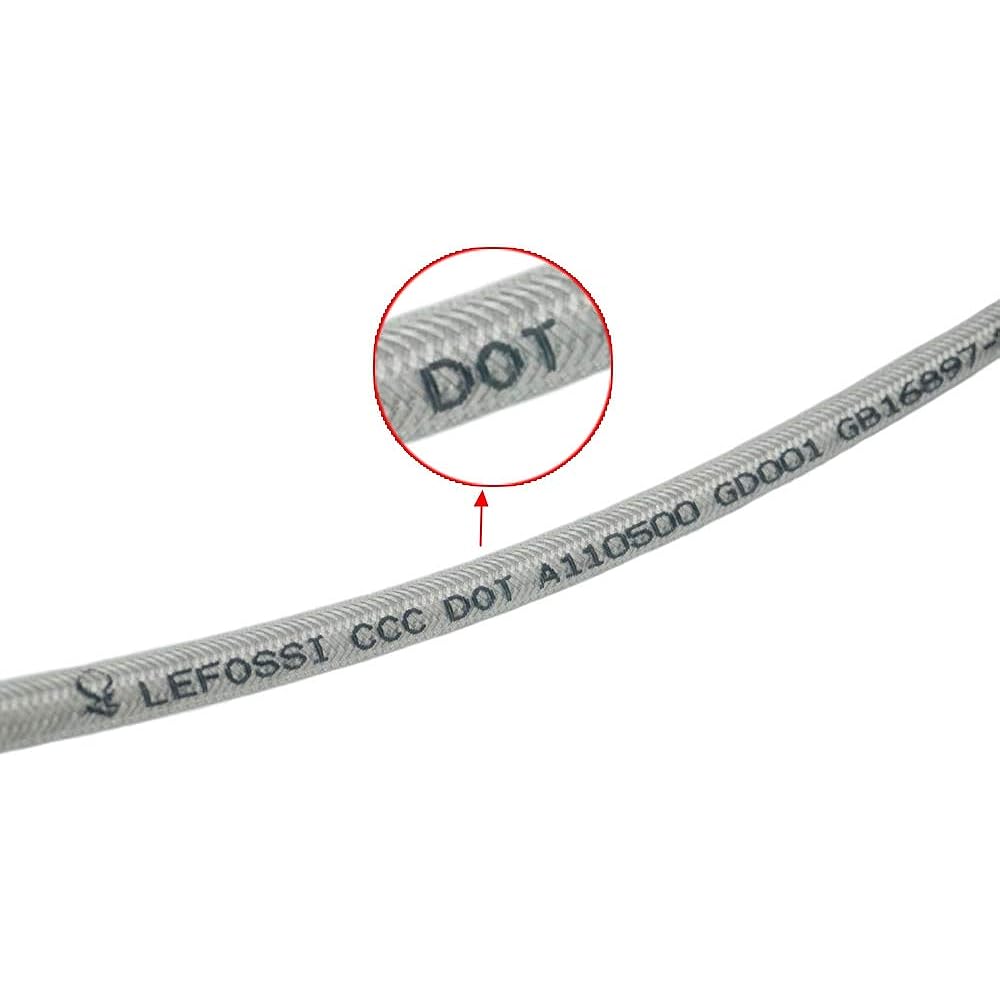 850mm 85cm Motorcycle Reinforced Hydraulic Brake Oil Hose Line Pipe Fitting Stainless Steel Braided Cable Motorcycle Pit Dirt Bike Enduro Motocross Street Bike Sport Bike