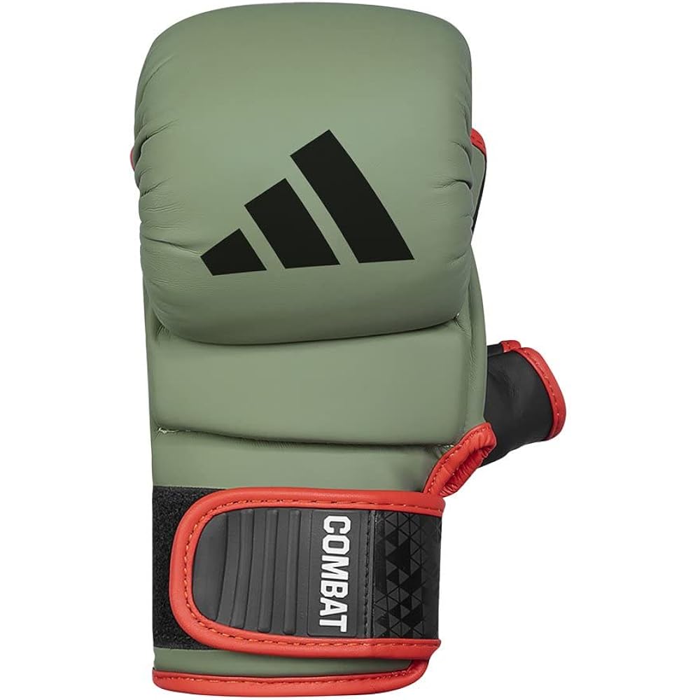 adidas Open Finger Gloves FLX3.0 Combat 50 TILT Sparring Grappling Gloves ADIC50GG //Adidas MMA Mixed Martial Arts (Large, Orbit Green)