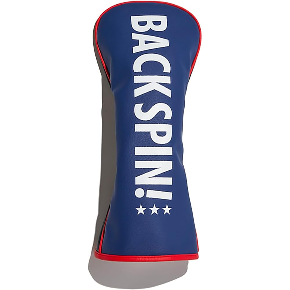 BACK SPIN! LOGO PU Head Cover for Driver Back Spin Synthetic Leather Head Cover for Driver Star Pattern Stylish Flashy Simple Cool White Black Red