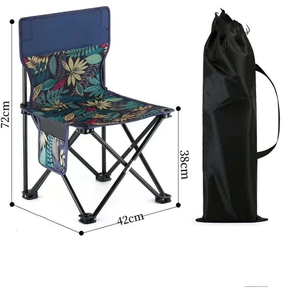 Dilum Outdoor Chair, Foldable, Ultra Lightweight Folding Chair, Load Capacity 150kg, Portable, Suitable for Camping (Black 1)