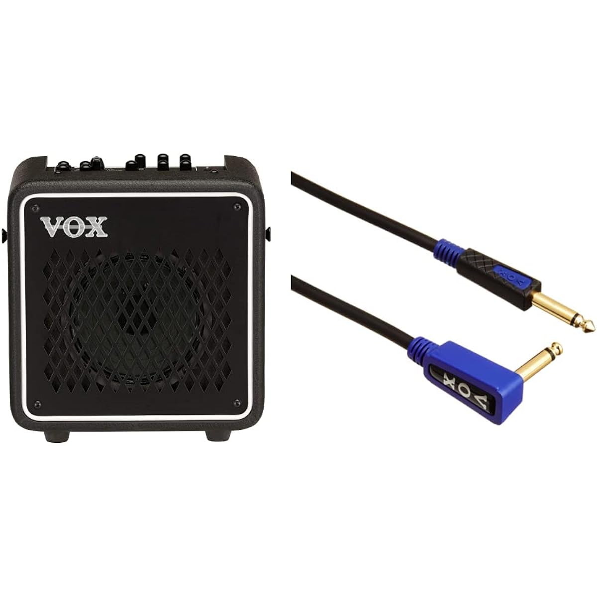 [Bundle Purchase] VOX 10W Modeling Amplifier for Electric Guitar MINI GO 10 Home Practice Portable Microphone Input Headphone Output Effects Rhythm Machine Looper MP3 Connection Mobile Battery Compatible & Cable Guitar Shield 3m Long S/L Jack Type VGS-30