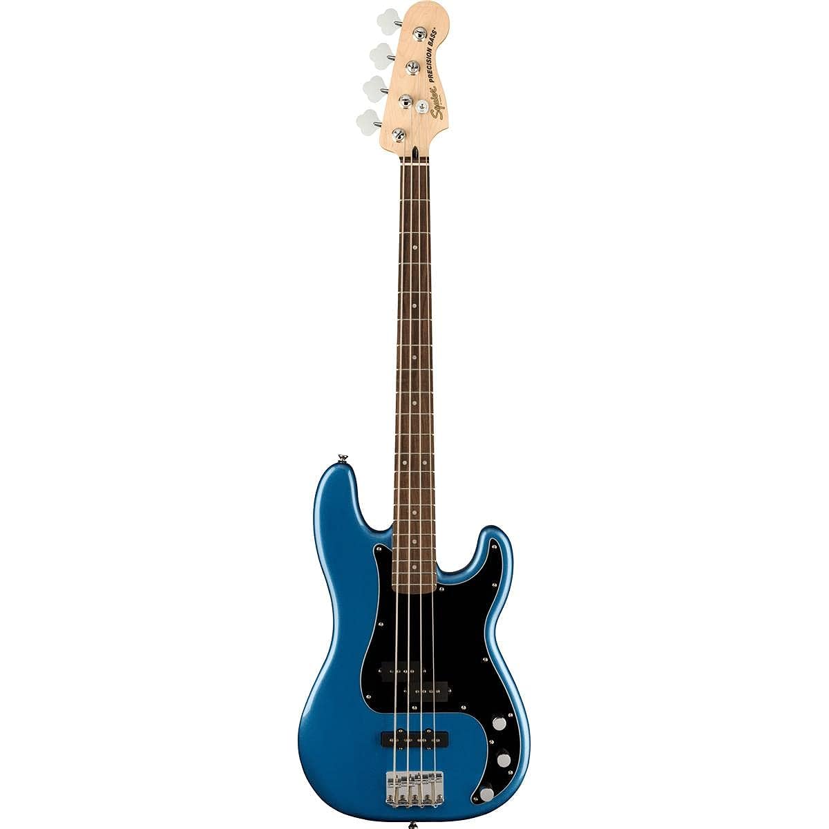 Squier by Fender Electric Bass Affinity Series™ Precision Bass® PJ, Laurel Fingerboard, Black Pickguard, Lake Placid Blue with Soft Case