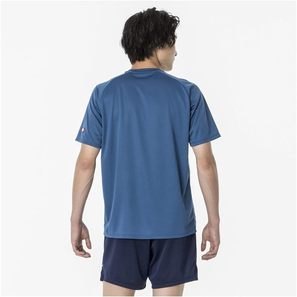 [Mizuno] Table Tennis Wear Game Shirt, Short Sleeve, U-Neck, Unisex, Sweat Absorbent, Quick Drying, JTTA Officially Approved, 82JAA112
