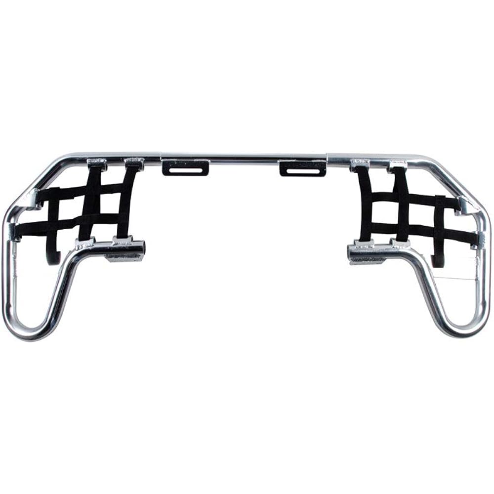 Tusk Comp Series Nerf Bar Silver with Black Belt - Fits: Yamaha Blaster 200 1988-2006