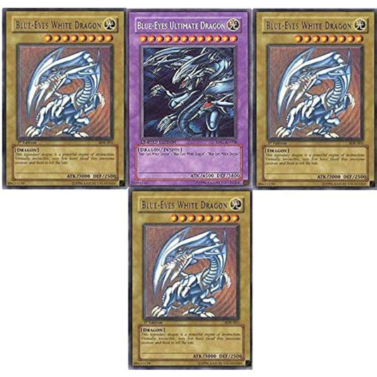 MISKD Yu-Gi-Oh!! Blue-Eyes Ultimate Dragon!! 3 Blue-Eyes White Dragons! 20 all-rare Yu-Gi-Oh cards included!!