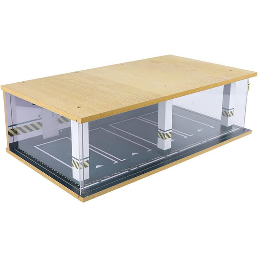 ToysModel 1/24 Parking Lot Scene Model Car LED Lighting Garage Model Parking Lot Display Mini Garage Perfect for Model Cars Decorative Kids Gifts Toy Car Storage and Collection