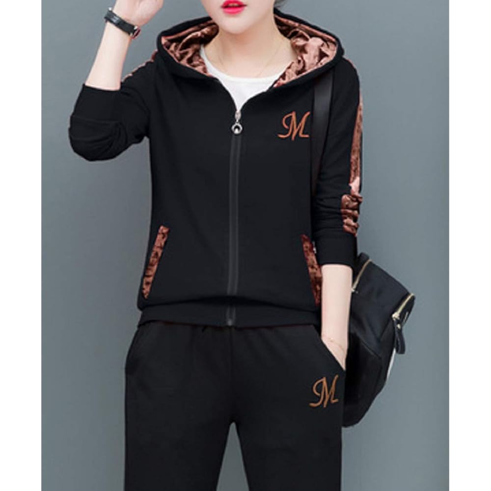 [Asminari] Jersey Top and Bottom T-Shirt 3 Piece Set Sweatshirt Hoodie Stylish Fashionable Casual M L XL