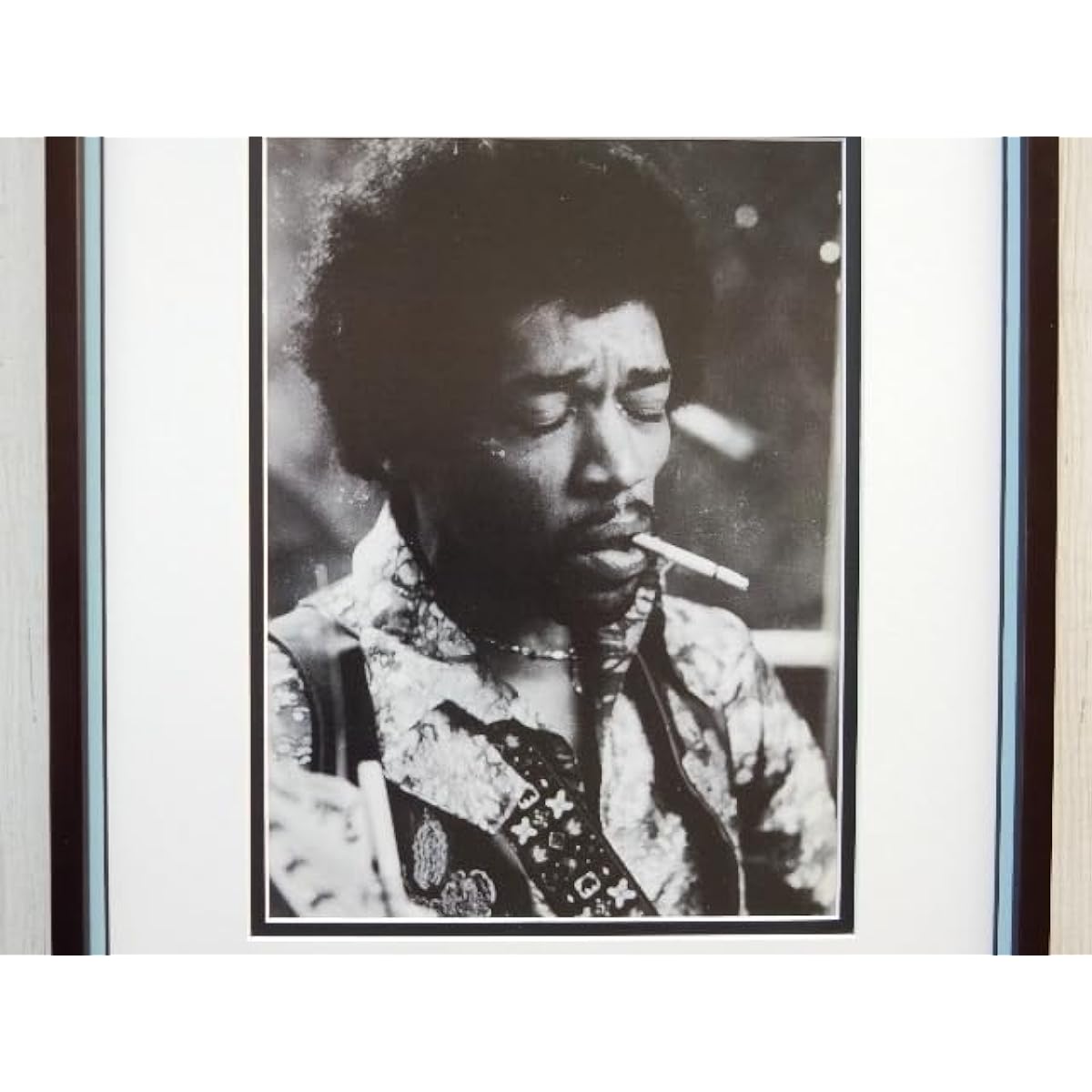 Jimi Hendrix/Rock History Picture Framed/Left-Handed Playing/Guitar Legend/Rock Icon/Jimi Hendrix/Framed