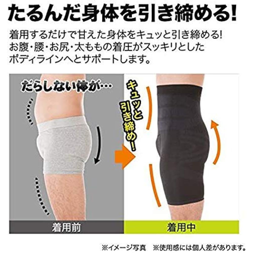 [NEIGHBOR CLOWN] Compression Spats, Men's, Diet, Slim, Just Change Your Usual Pants, Innerwear, Open Front, Underwear, Pants, Daily Life, Wear Under Suit, Abdominal Muscles, Compression, Stomach, High Waist (Black, Black) [Japanese Manufacturer Product]