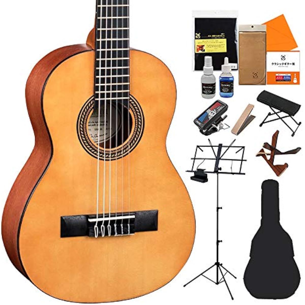 Valencia VC201 1/4 Classical Guitar Beginner 14-piece Set 1/4 Size 480mm Scale Valencia
