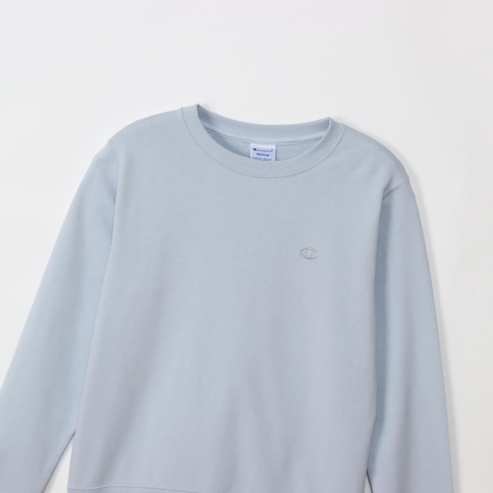 [Champion] Sweatshirt, Long Sleeve, Fleece, Embroidery, One Point Logo, Crew Neck Sweatshirt, Women's Basic, CW-Y018/CW-T013