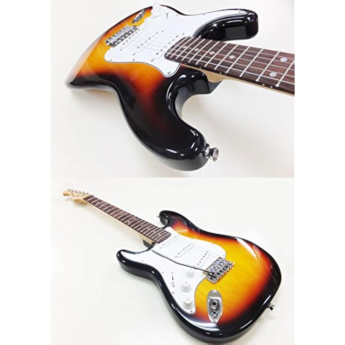 Electric guitar for left-handed beginners, Stratocaster type, with mini amp, 9-piece set, Legend LST-Z LH 3TS [98765]