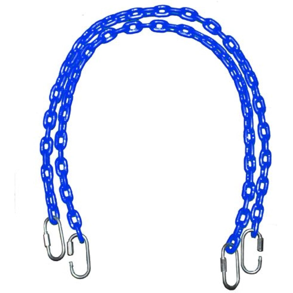 Fully Coated Chain 66" Long x 2 + 4 Free Quick Links Yellow Waterproof Chain for Swingset Seat, Baby Swing, Toddler Swing, Trapeze Bar Playground Equipment Chain, Jungle Gym 2 (1 Pair)