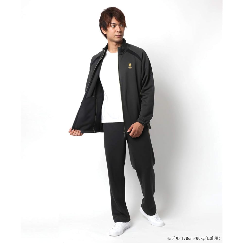 [Keith] Men's Jersey, Top and Bottom Set, Room Wear, Top and Bottom Set, Long Sleeve, Pants, Sportswear, Sweat Absorbent, Quick Drying, Antibacterial and Deodorizing Tape