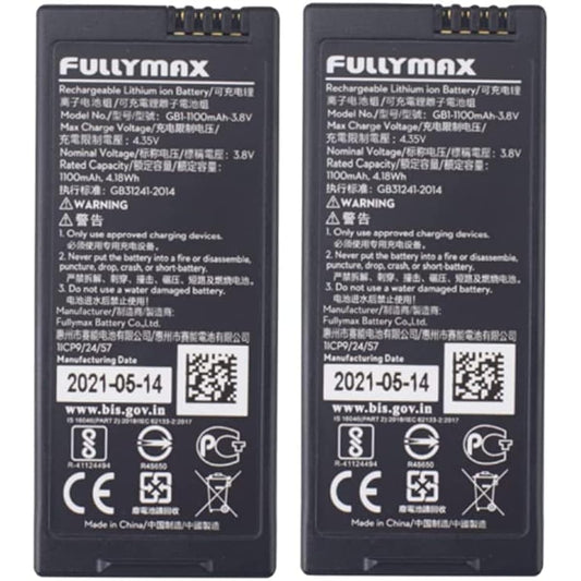 2pcs 3.8V 1100mAh Lithium Batteries Compatible with DJI Tello RC Drone Quadcopter Accessories