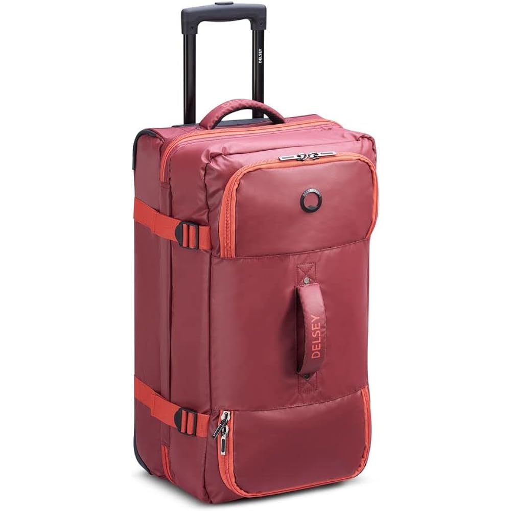 [Delse] Suitcase Carry Case Waterproof Material Shoe Pocket Security Double Zipper Outdoor Travel Bag RASPAIL Red