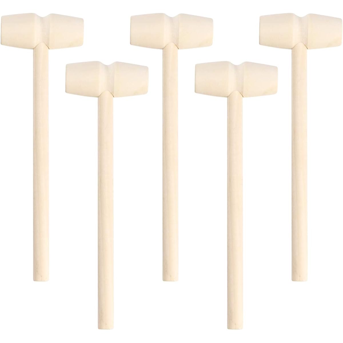 Toyvian 20pcs Mini Wooden Hammer Mallet Pound Toy Cute Pounding Mall Toy for Boys Girls