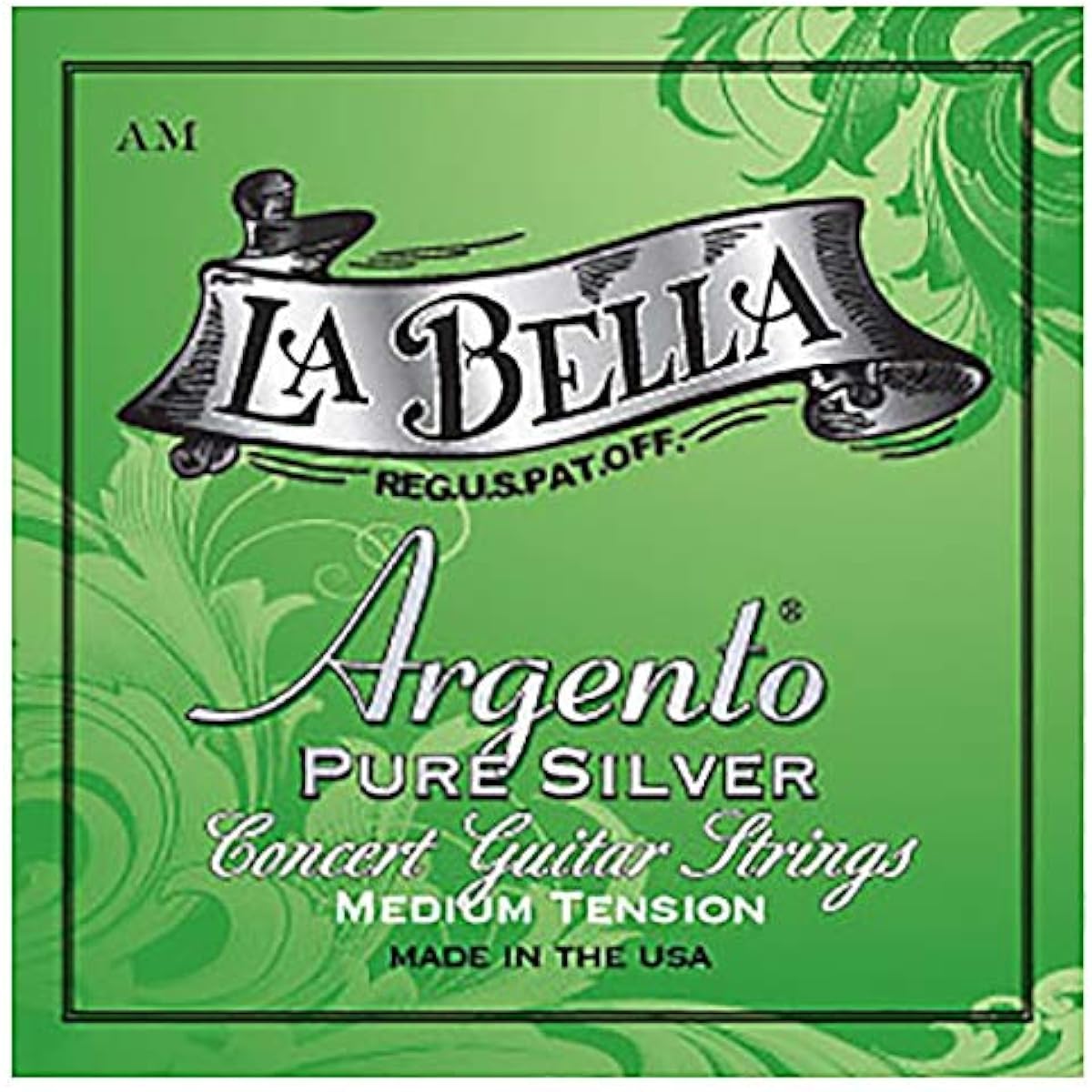 LA BELLA Classical Guitar Strings AM Argento Pure Silver Medium Tension