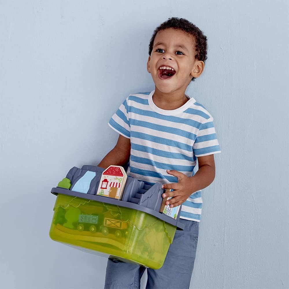 Hape Tidying up box rail set E3764