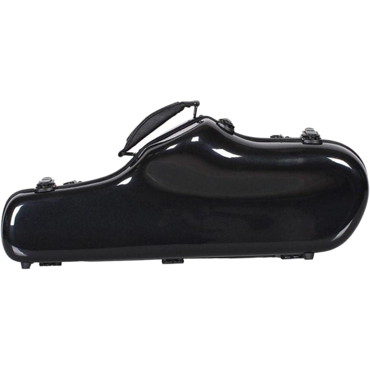 P Prettyia Portable Alto Saxophone Case with Detachable Shoulder Strap, Lightweight Carrying Bag, Hard Case for Saxophone, Black