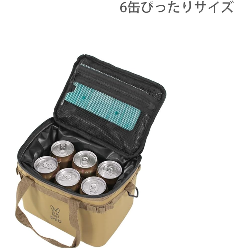 DOD Soft Kurara (4) 4L 6 can size extra thick insulation soft cooler bag compact lightweight and easy to handle CL1-918-TN/BK/KH/BL
