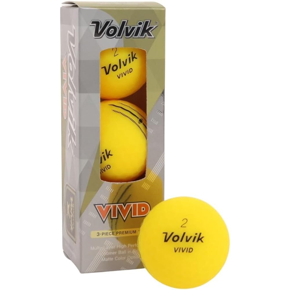 2022 Volvik Golf Ball VIVID 22 Yellow