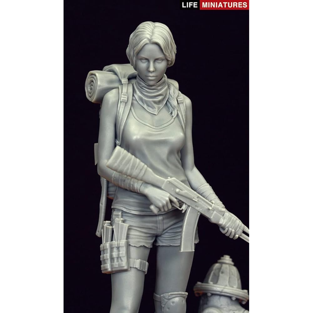 Life Miniature 1/20 Stand Alone Solitary Female Warrior 90mm Figure Resin Kit LM-FUS003