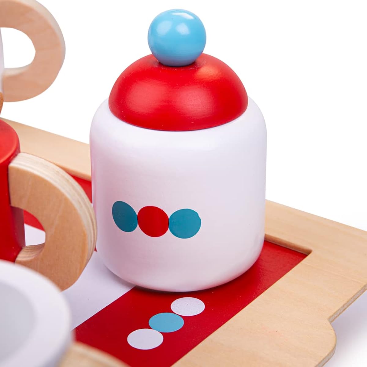 Bigjigs Toys Wooden Tea Tray Play Set - Pretend Play And Role Play For Children