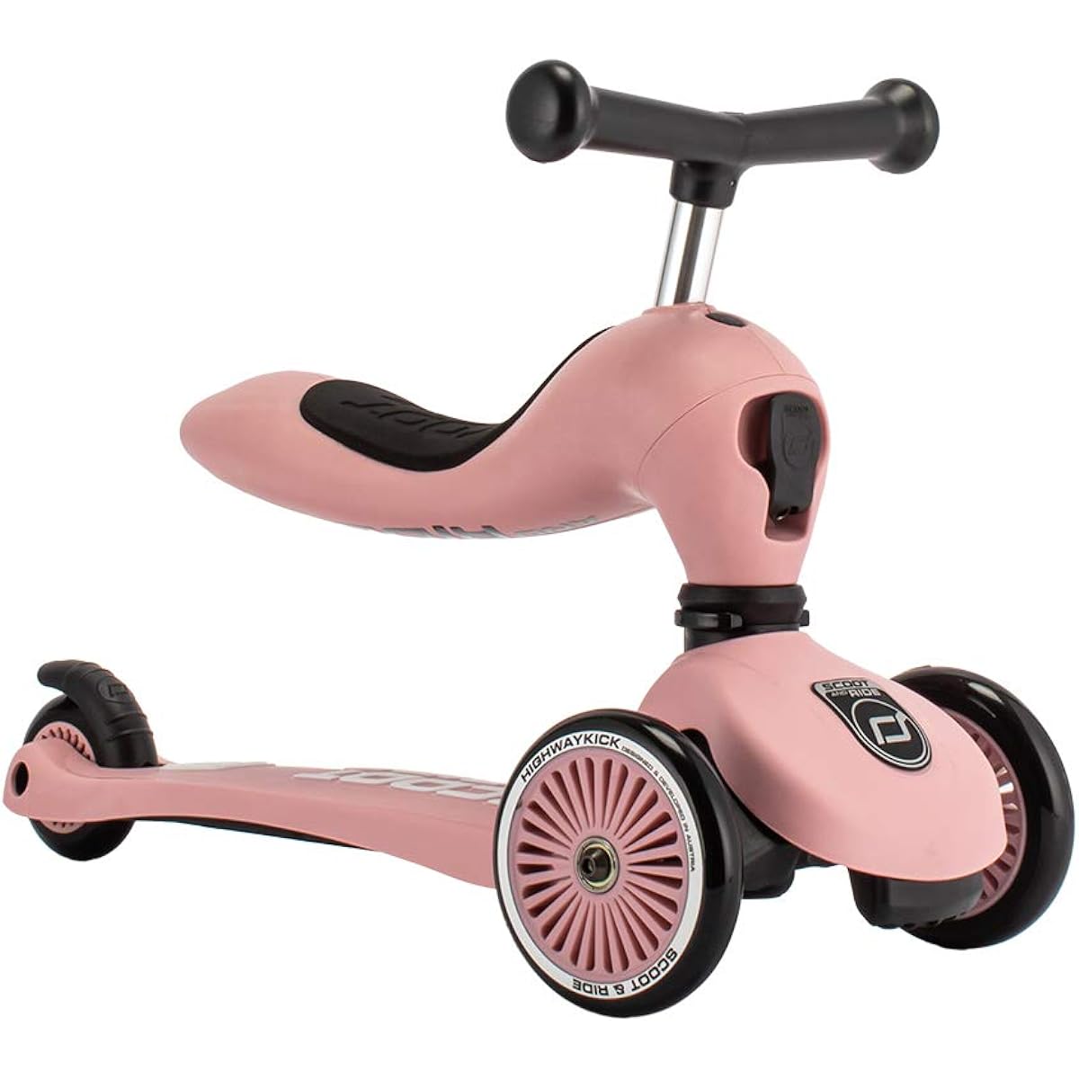 [Scoot & Ride] Scoot & Ride Kids Scooter Highway Kick 1 Kickboard Tricycle 2way 96270 Rose Highwaykick1 Rose [Parallel Import]